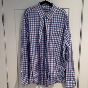 Southern Tide Blue and Purple Plaid Shirt